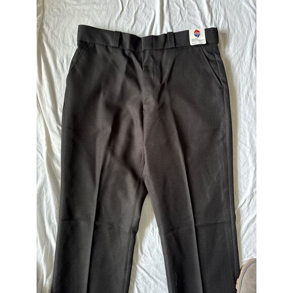 Black Polyester Work Pants Size 38 Machine Washable Durable Liberty Mens - Picture 2 of 9